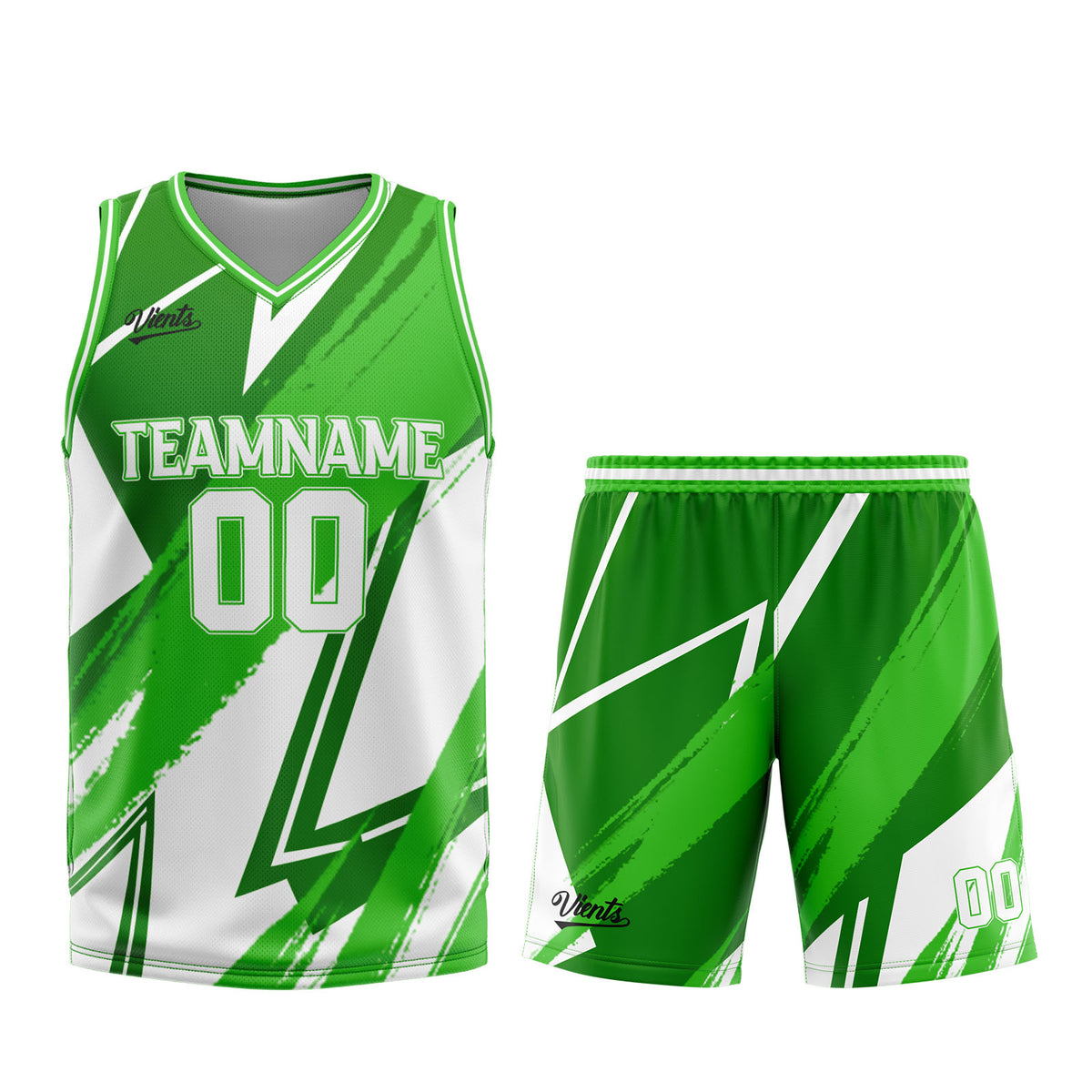 Custom Green White Basketball Jersey Uniform Suit Printed Your Logo Name Number