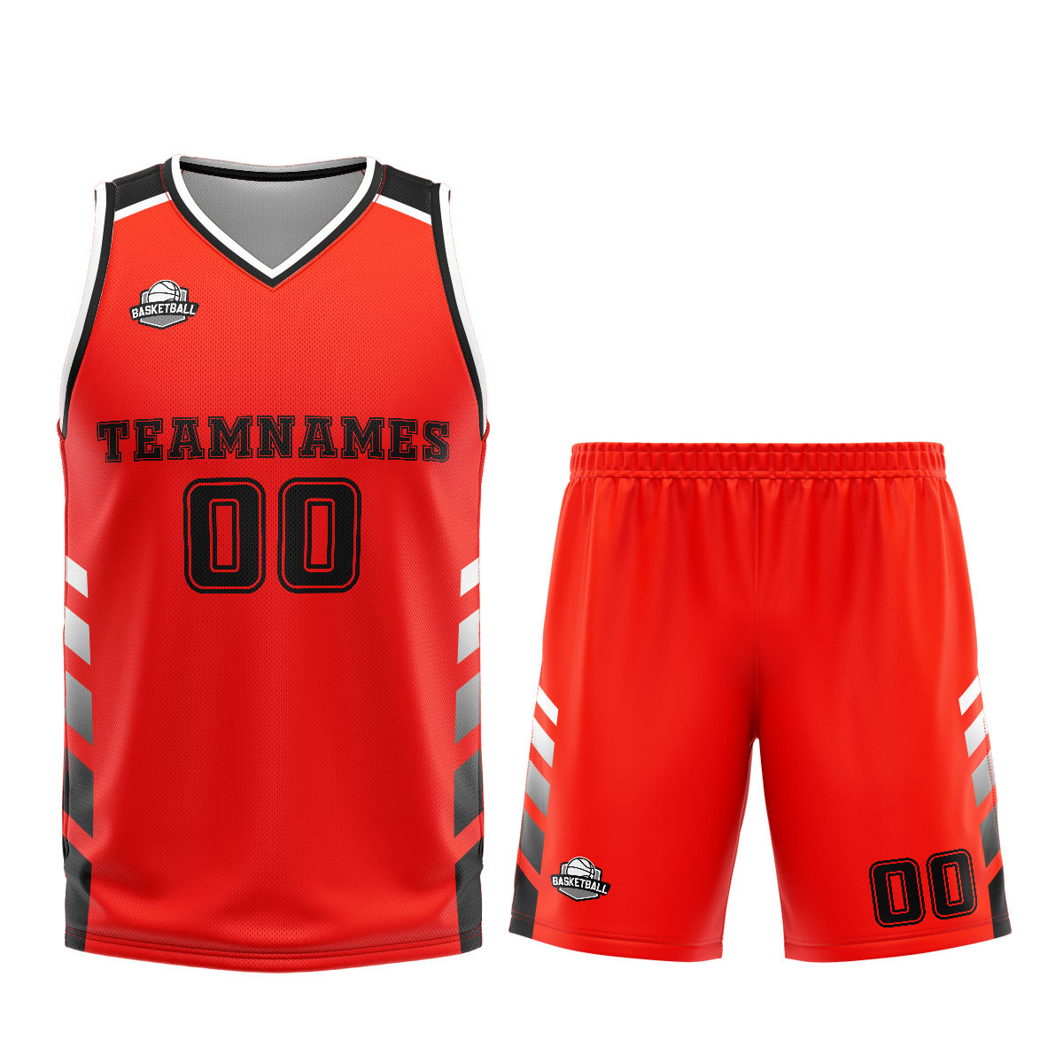 Custom Red Black Basketball Jersey Uniform Suit Printed Your Logo Name Number