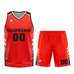 Custom Red Black Basketball Jersey Uniform Suit Printed Your Logo Name Number