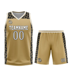 Custom Brown Black Basketball Jersey Uniform Suit Printed Your Logo Name Number