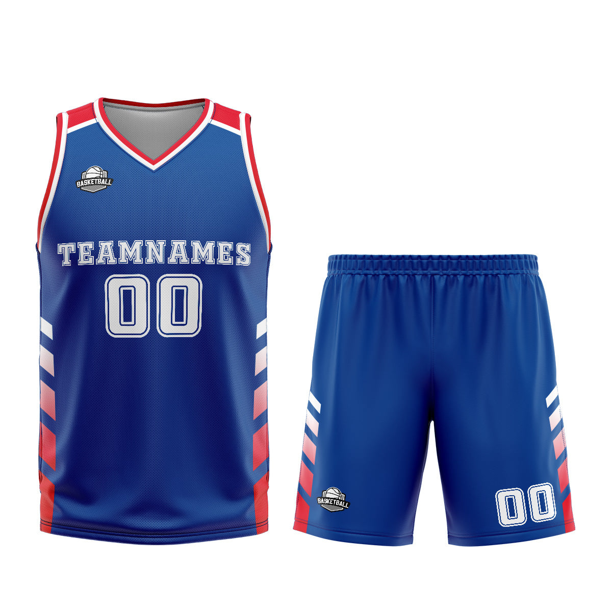 Custom Blue Red Basketball Jersey Uniform Suit Printed Your Logo Name Number