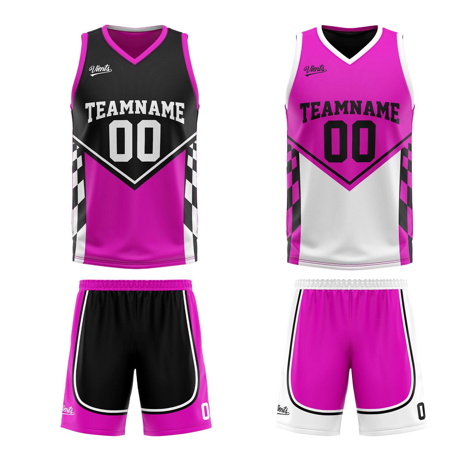 Custom Black Light Purple Reversible Basketball Suit for Adults and Kids Personalized Jersey
