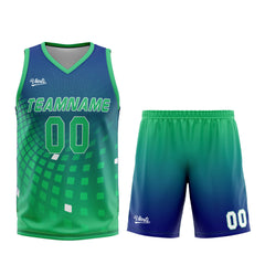 Custom Navy Green Basketball Jersey Uniform Suit Printed Your Logo Name Number