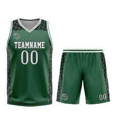 Custom Green Black Basketball Jersey Uniform Suit Printed Your Logo Name Number
