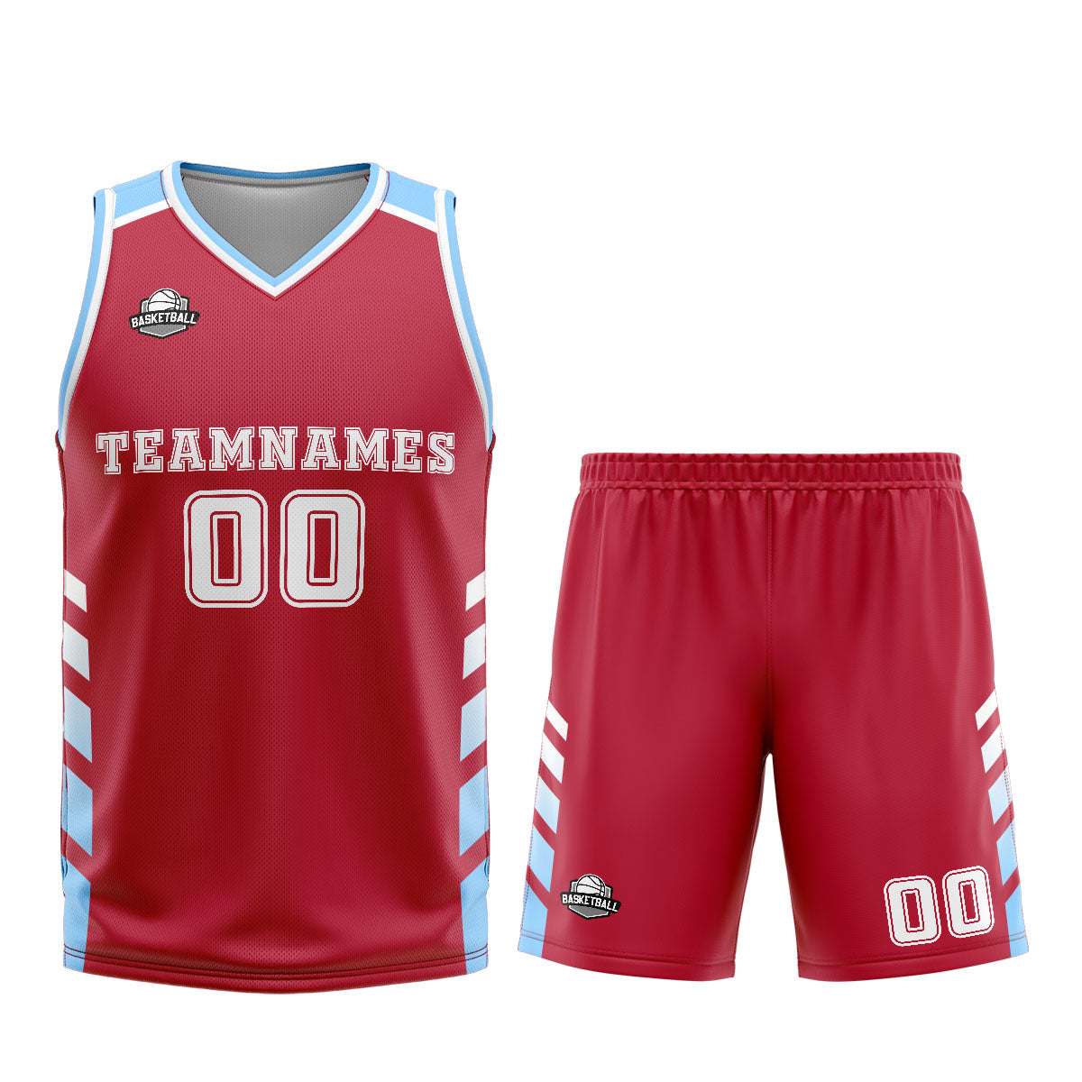 Custom Red Blue Basketball Jersey Uniform Suit Printed Your Logo Name Number