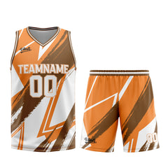 Custom Orange Brown Basketball Jersey Uniform Suit Printed Your Logo Name Number