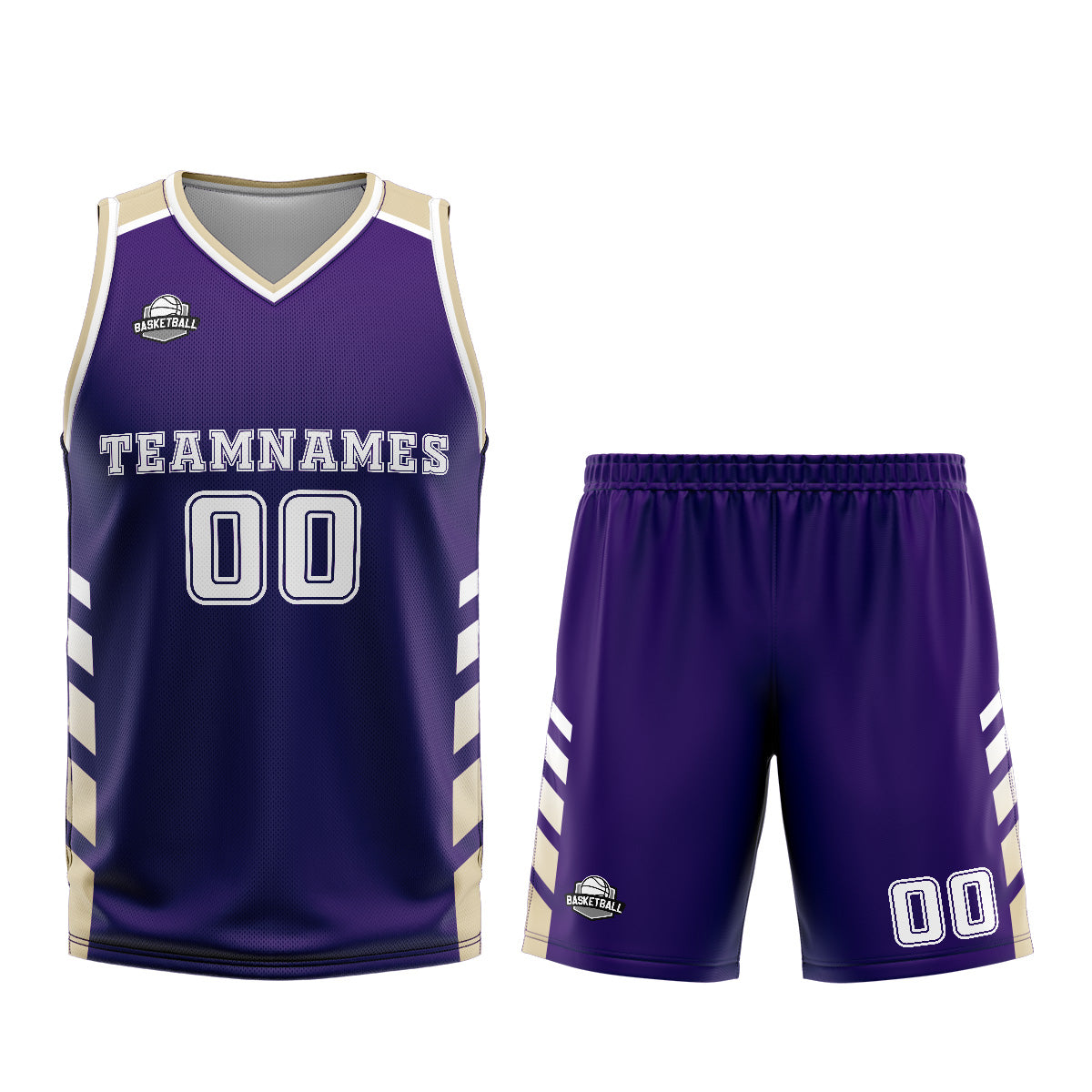 Custom Purple White Basketball Jersey Uniform Suit Printed Your Logo Name Number