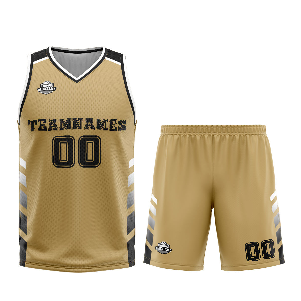 Custom Brown Black Basketball Jersey Uniform Suit Printed Your Logo Name Number