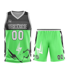 Custom Green Grey Basketball Jersey Uniform Suit Printed Your Logo Name Number