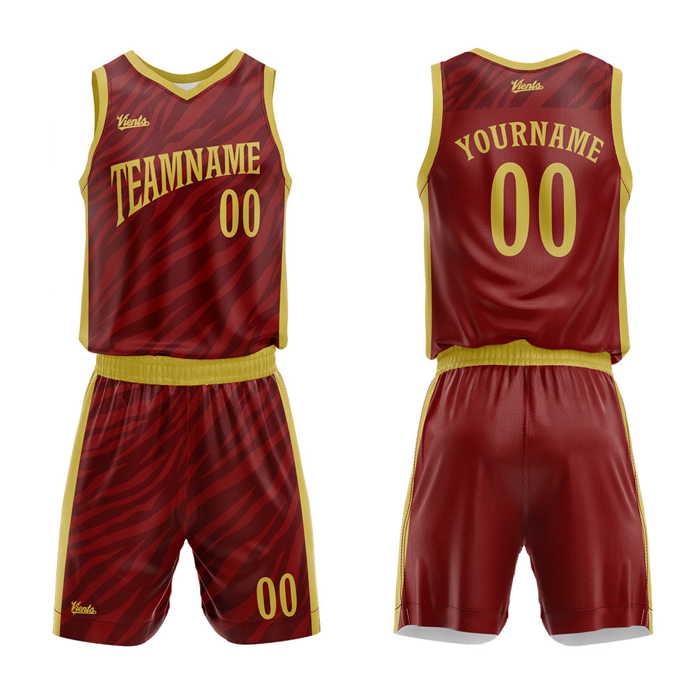 Custom Crimson Basketball Jersey Uniform Suit Printed Your Logo Name Number