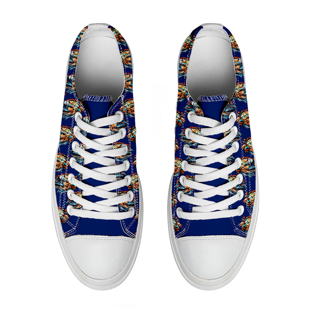 Highlight Your Fashion With Men's and Women's Low-Top Canvas Shoes Lion