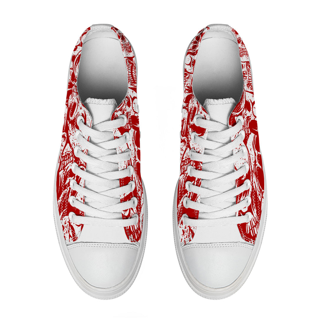 Highlight Your Fashion With Men's and Women's Low-Top Canvas Shoes Skeleton