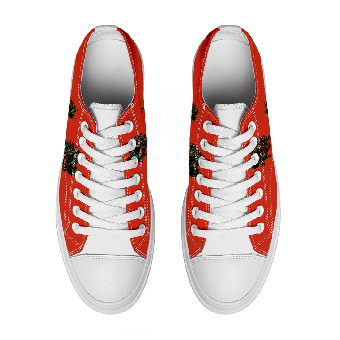 Highlight Your Fashion With Men's and Women's Low-Top Canvas Shoes Skeleton