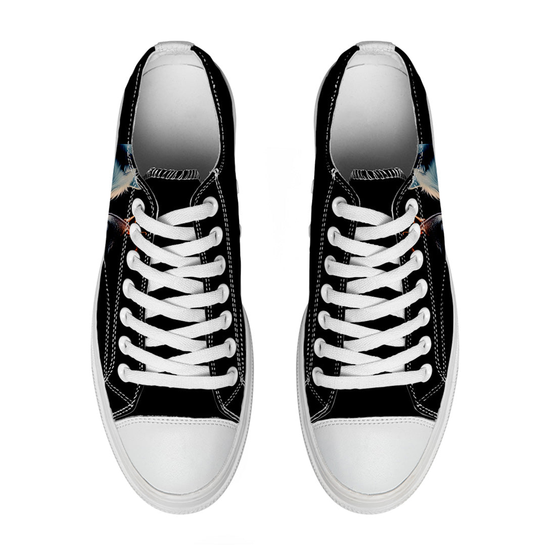 Highlight Your Fashion With Men's and Women's Low-Top Canvas Shoes Wolf