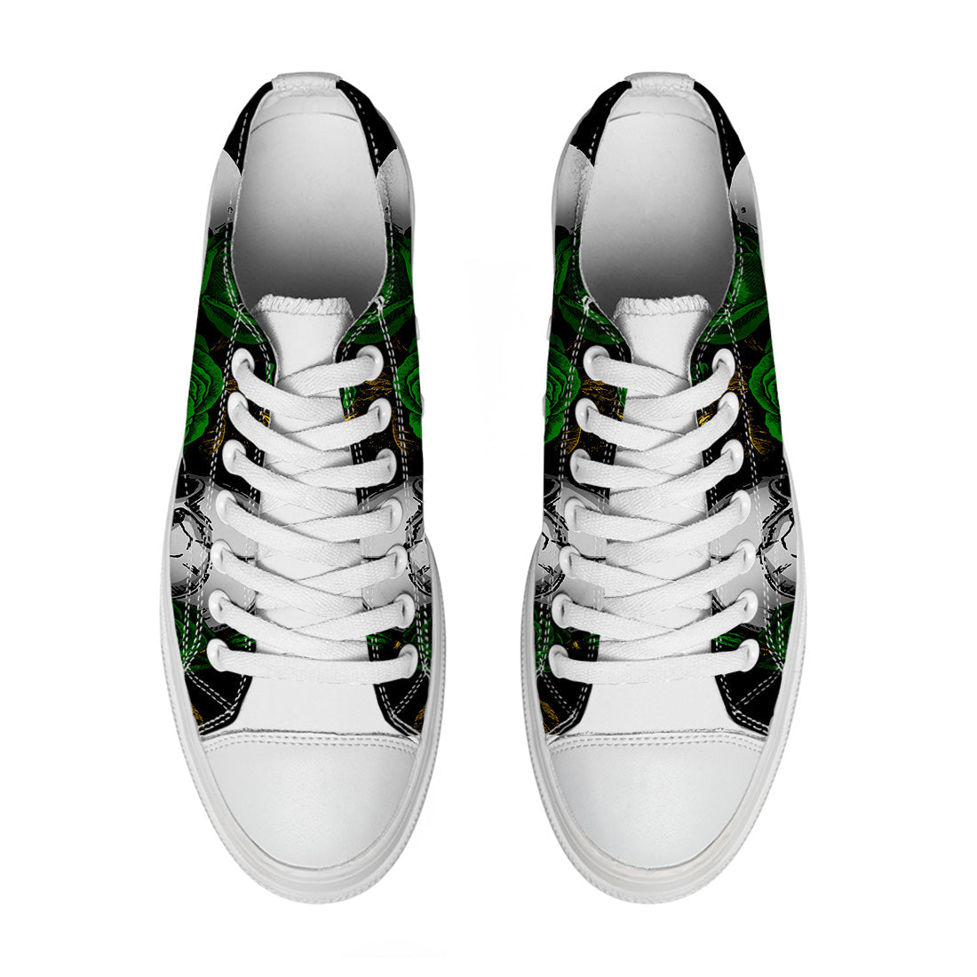 Highlight Your Fashion With Men's and Women's Low-Top Canvas Shoes Skeleton