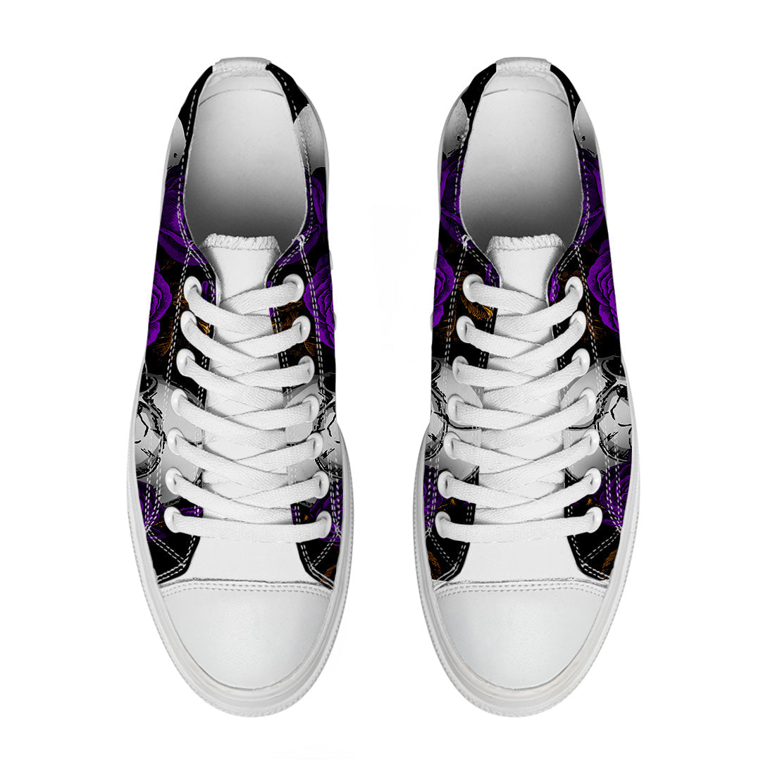 Highlight Your Fashion With Men's and Women's Low-Top Canvas Shoes Skeleton