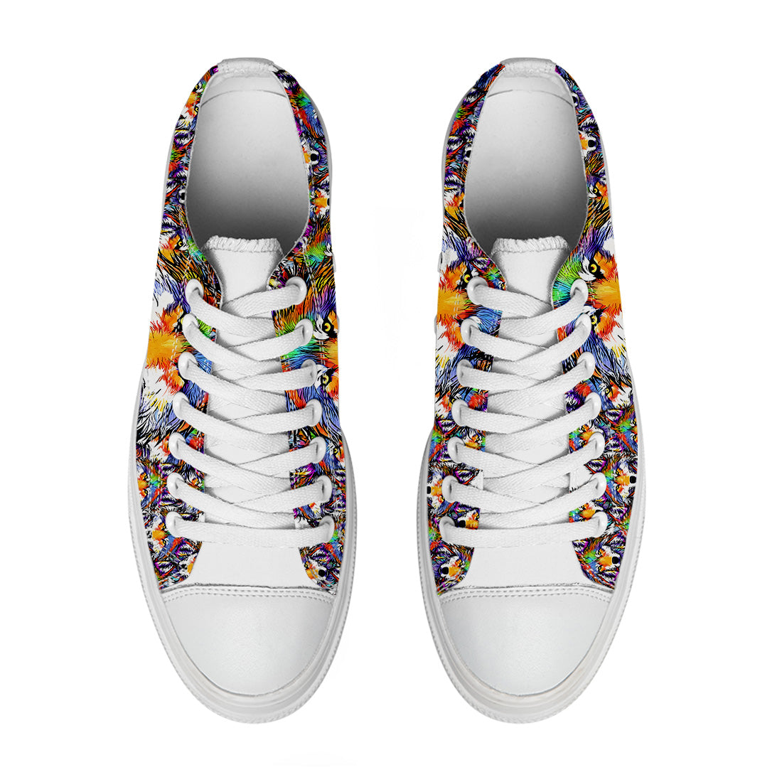 Highlight Your Fashion With Men's and Women's Low-Top Canvas Shoes Wolf