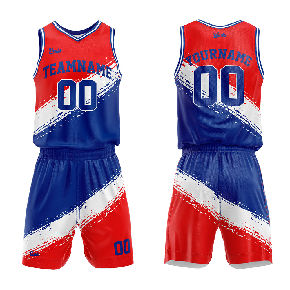 Custom Red White Royal Basketball Jersey Uniform Suit Printed Your Logo Name Number