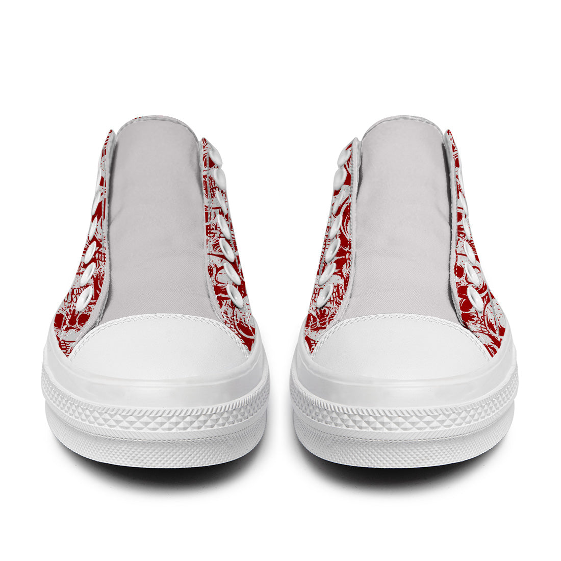 Highlight Your Fashion With Men's and Women's Low-Top Canvas Shoes Skeleton