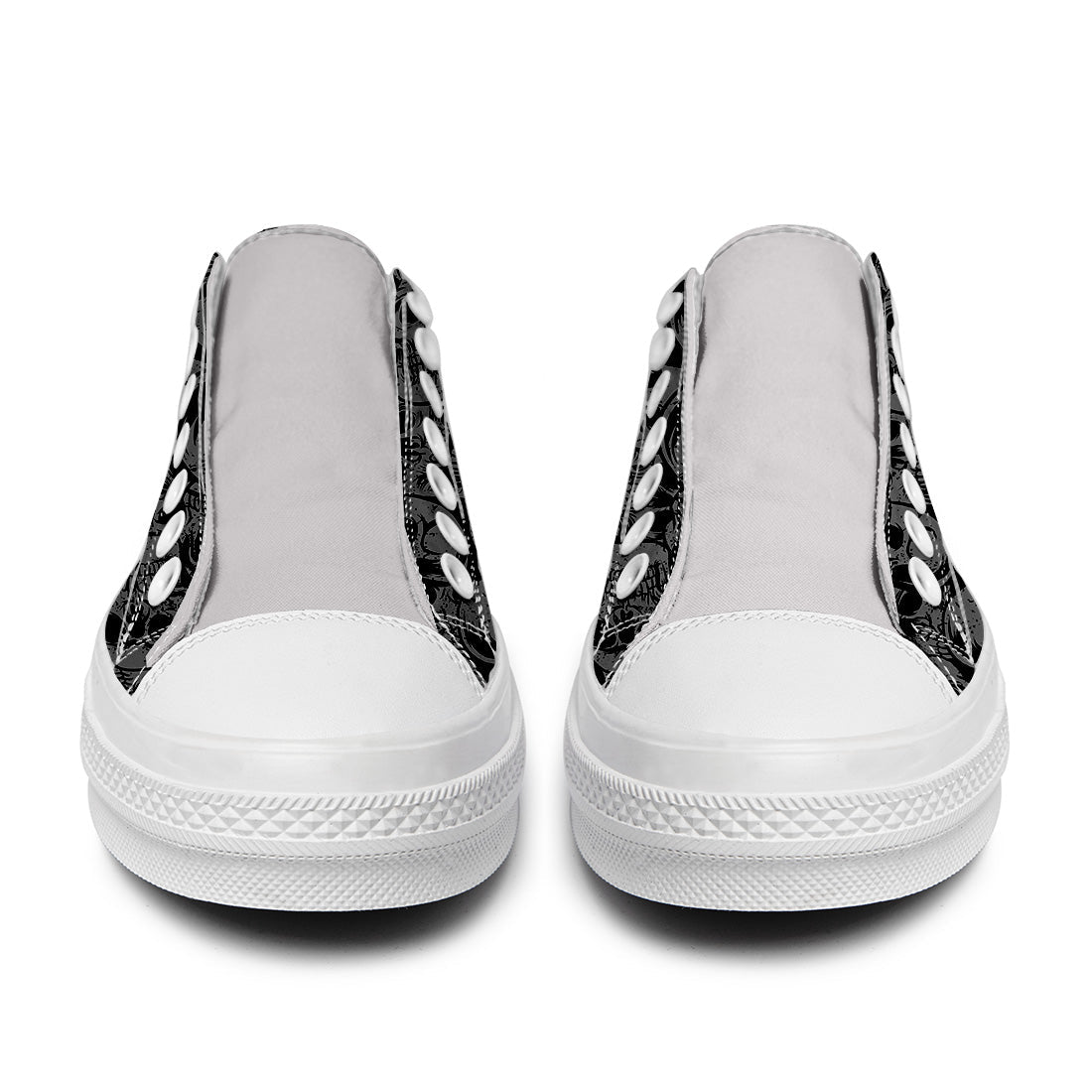 Highlight Your Fashion With Men's and Women's Low-Top Canvas Shoes Skeleton