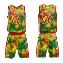 Custom Tropical Plant Basketball Jersey Uniform Suit Printed Your Logo Name Number
