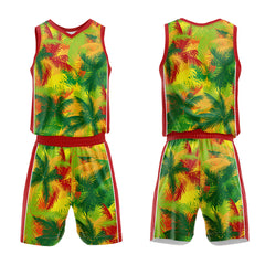 Custom Tropical Plant Basketball Jersey Uniform Suit Printed Your Logo Name Number