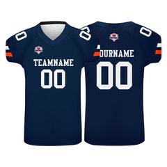 Custom Football Jersey Shirt Personalized Printed Team Name Number Navy