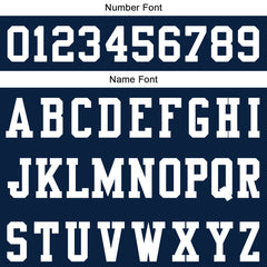 Custom Football Jersey Shirt Personalized Printed Team Name Number Navy