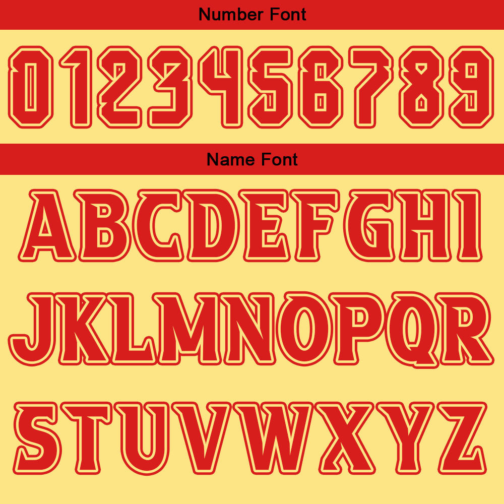 Custom Red Yellow Reversible Basketball Suit for Adults and Kids Personalized Jersey