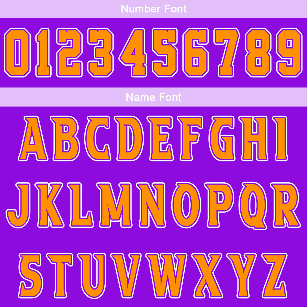 Custom Purple Orange Basketball Jersey Uniform Suit Printed Your Logo Name Number