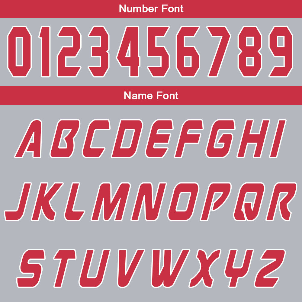 Custom Grey Red Basketball Jersey Uniform Suit Printed Your Logo Name Number