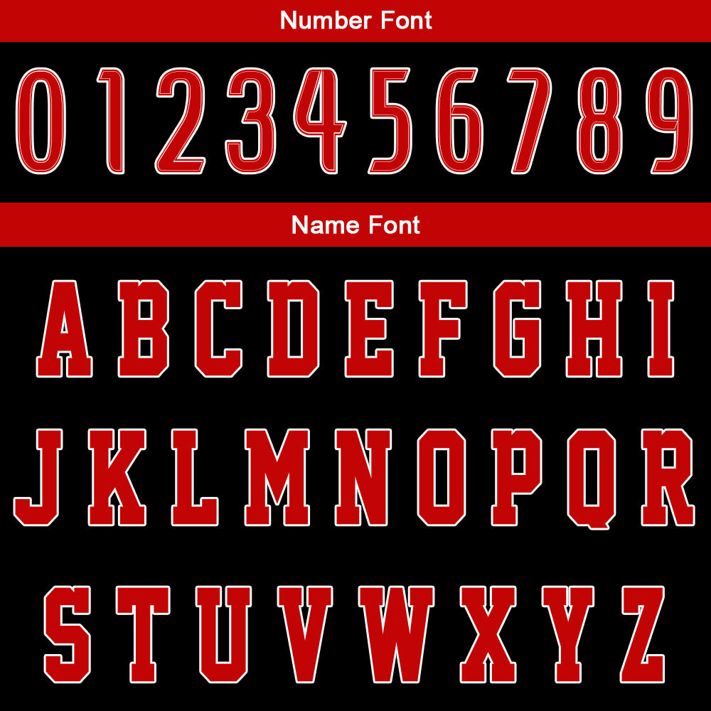 Custom Black Red Basketball Jersey Uniform Suit Printed Your Logo Name Number