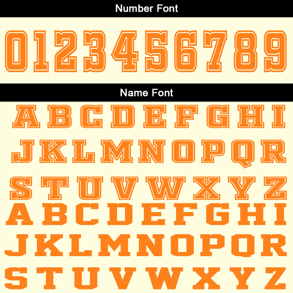 Custom Cream Orange Basketball Jersey Uniform Suit Printed Your Logo Name Number