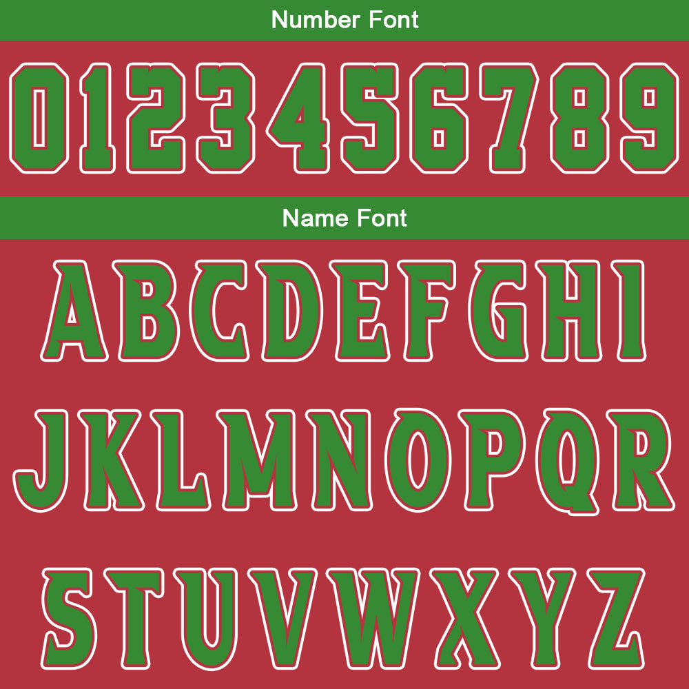 Custom Red Green Basketball Jersey Uniform Suit Printed Your Logo Name Number