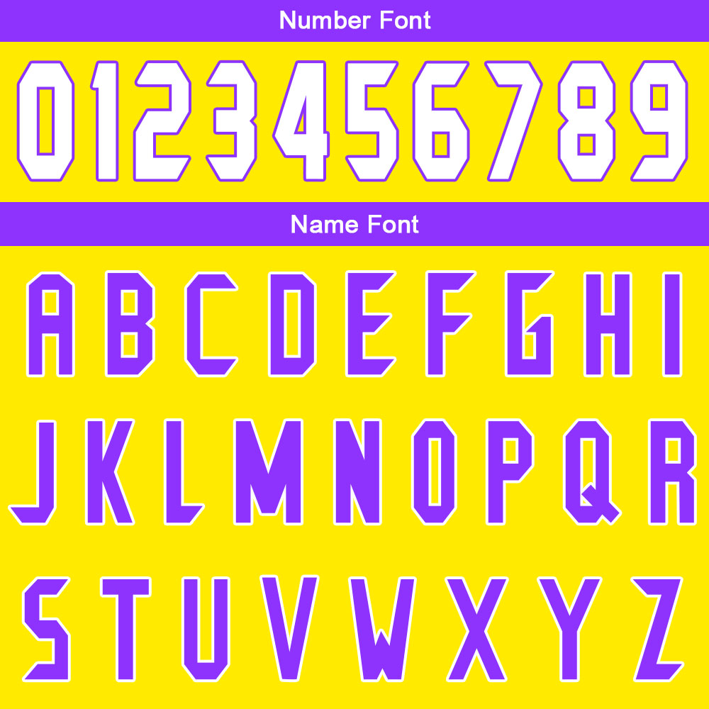 Custom Yellow Purple Basketball Jersey Uniform Suit Printed Your Logo Name Number