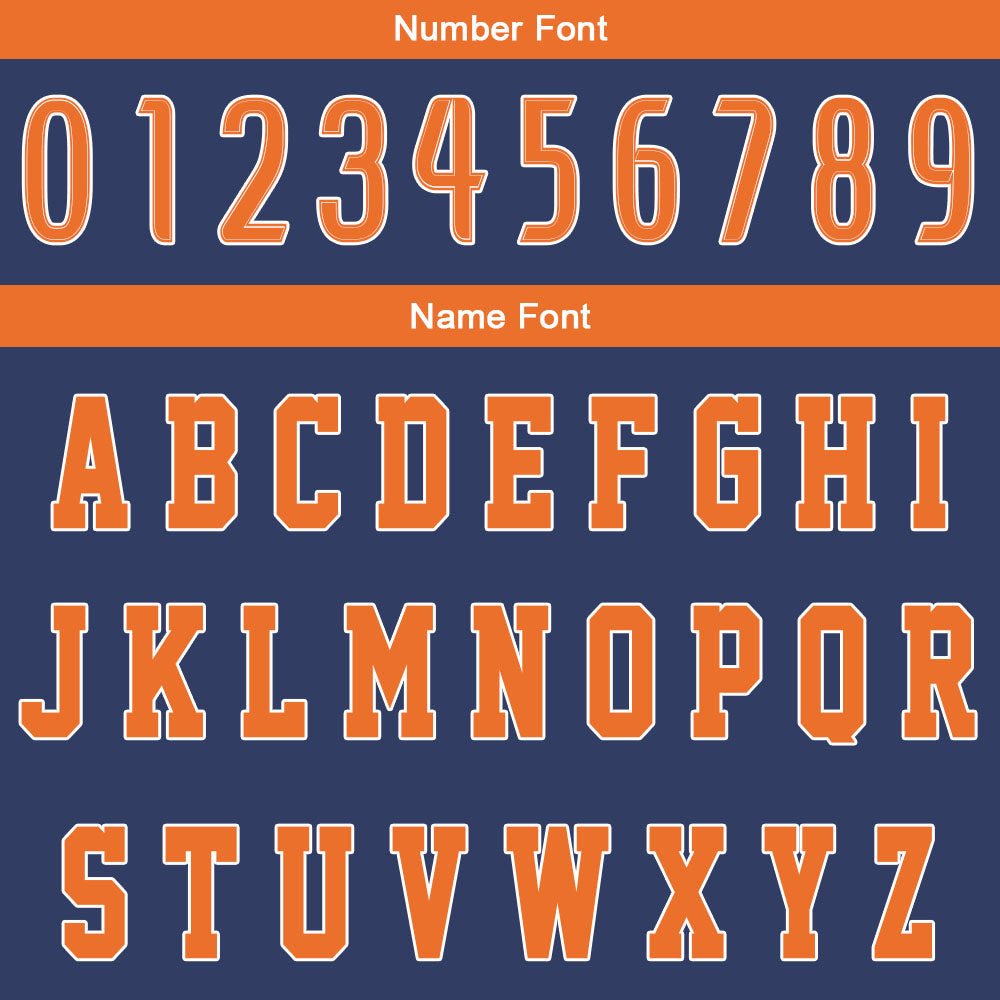 Custom Navy Orange Basketball Jersey Uniform Suit Printed Your Logo Name Number