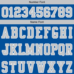 Custom Football Jersey Shirt Personalized Printed Team Name Number Blue