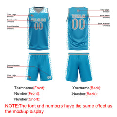Custom Blue Grey Basketball Jersey Uniform Suit Printed Your Logo Name Number