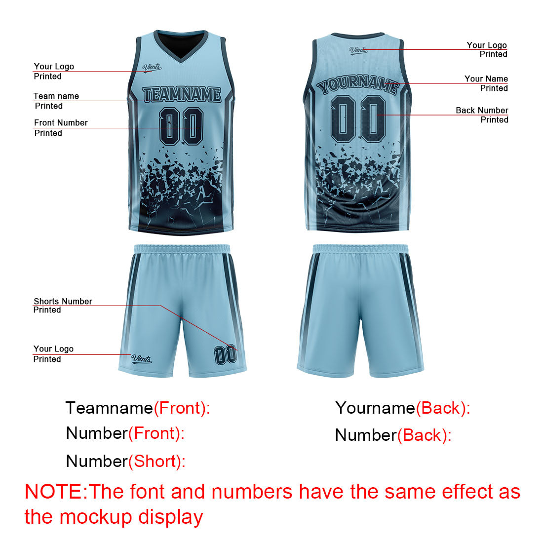 Custom Navy Blue Reversible Basketball Suit for Adults and Kids Personalized Jersey