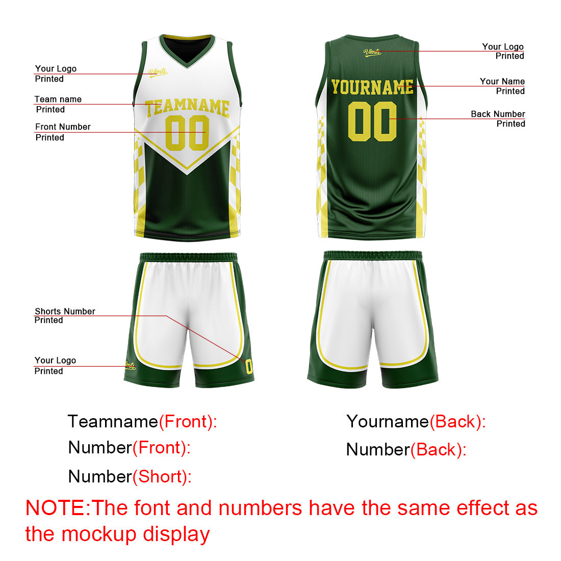 Custom Dull Green Yellow Reversible Basketball Suit for Adults and Kids Personalized Jersey