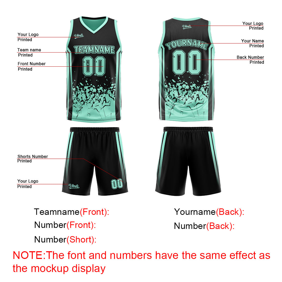 Custom Black Light Green Reversible Basketball Suit for Adults and Kids Personalized Jersey