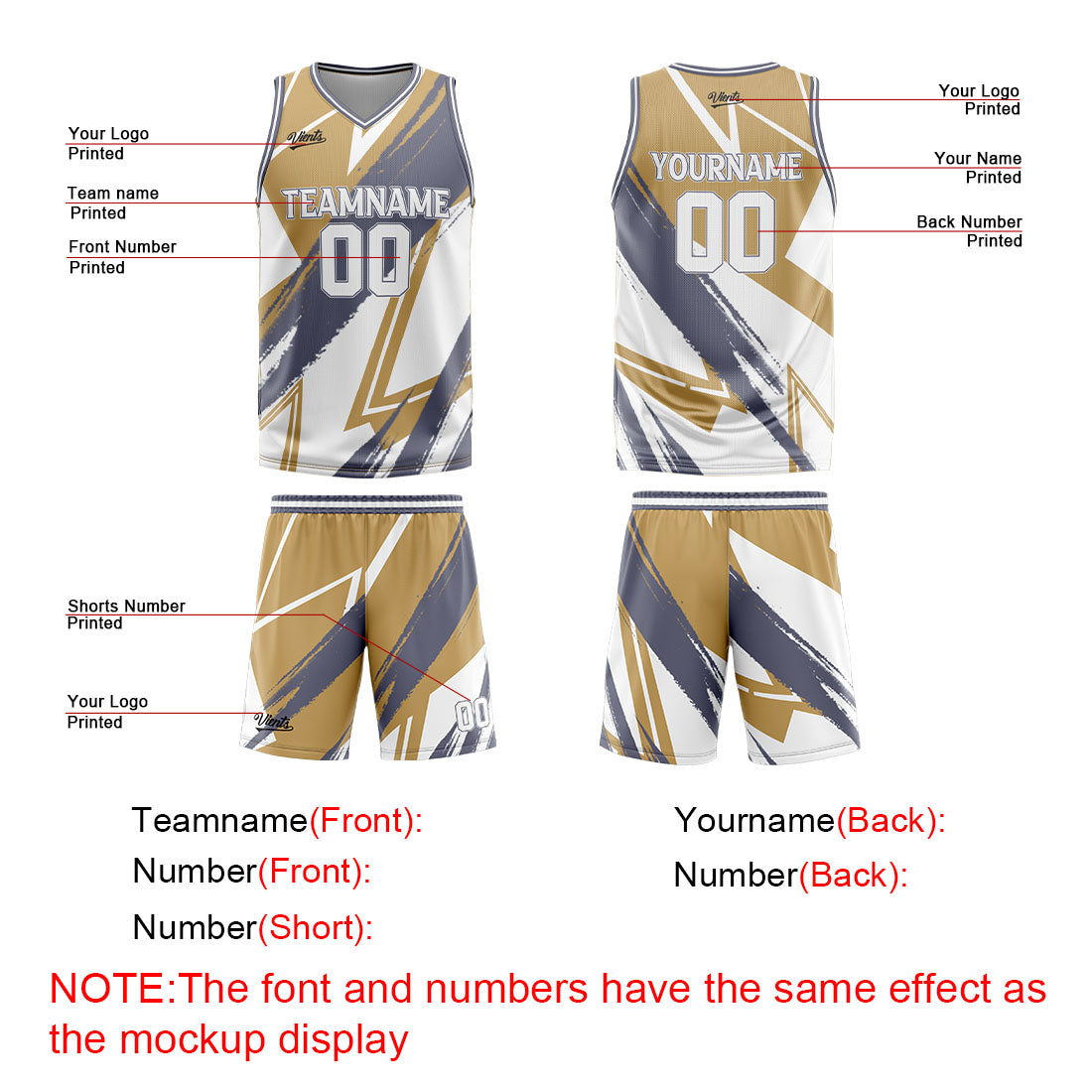 Custom Brown Grey Basketball Jersey Uniform Suit Printed Your Logo Name Number