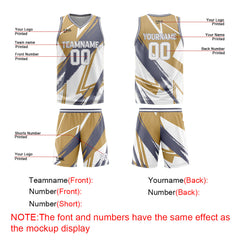 Custom Brown Grey Basketball Jersey Uniform Suit Printed Your Logo Name Number