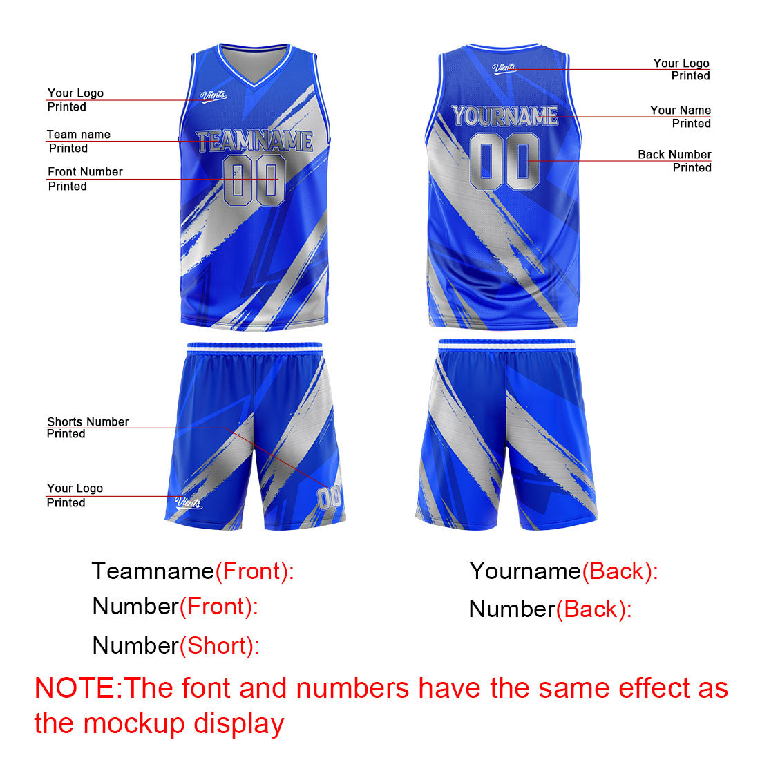 Custom Blue Grey Basketball Jersey Uniform Suit Printed Your Logo Name Number